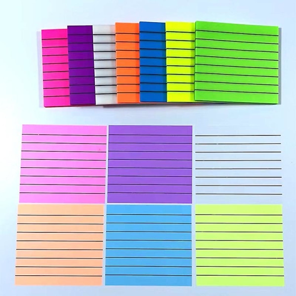 Selvklæbende Pet Transparent Sticky Notes Memo Pad 50 Ark Stickers Daglig To Do List Note Paper Til Student Office Stationery Transparent Blue