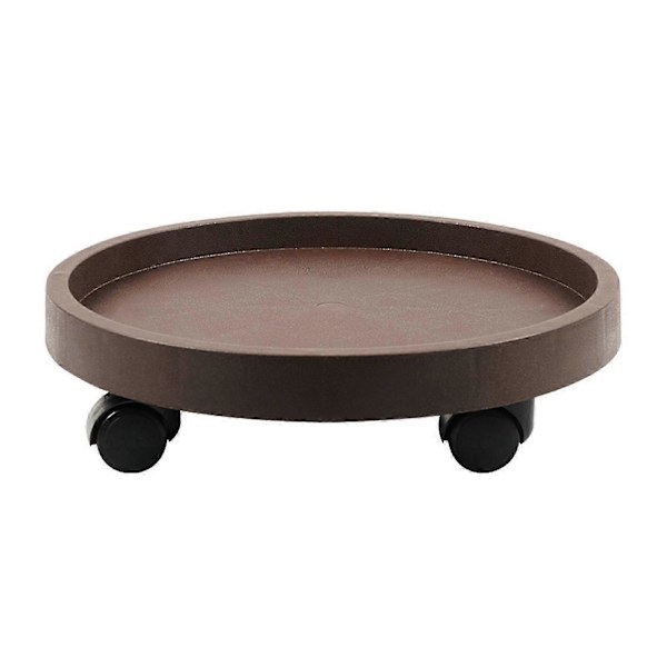 Rund Bevægelig Plantebakke med Hjul, Robust og Holdbar Industriel Mobil Base til de fleste typer Plantepotter 2 White 360