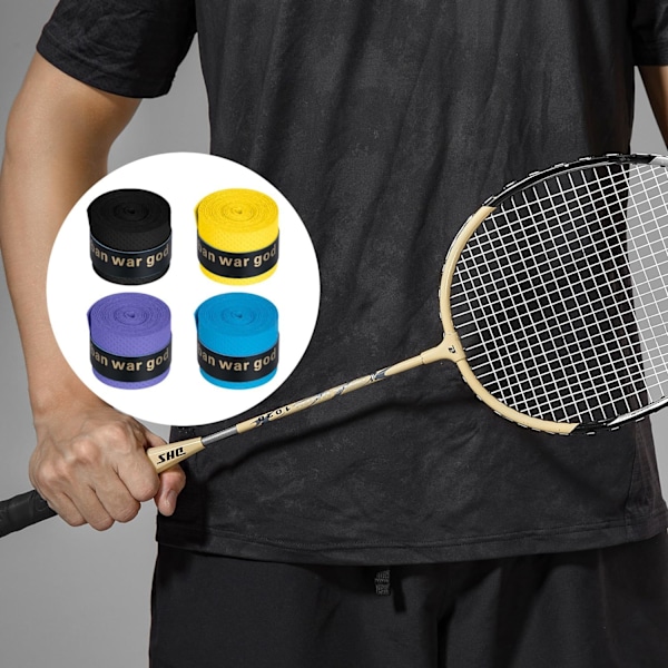 4 Pak Badminton Ketsjer Grip PU Tennis Ketsjer Grip Tape Skridsikker Ketsjer Grip Tennis Ydre Grip Tape til Tennis Badminton Squash Ketsjer