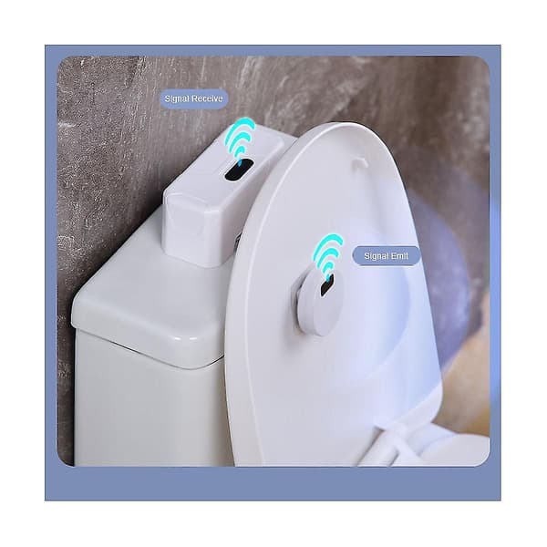 Automatisk toiletskylleknap + 2 X Transmitter Toiletskyller Genopladelig Smart Toiletskylning Sen-dwdz