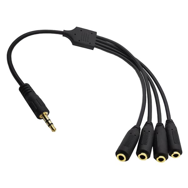 3,5 mm splitter mikrofon- och ljudkabel för hörlurar och headset smartphone