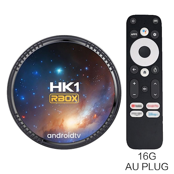 Android 11.0 HK1 RBOX W2T Smart TV-box 2.4G/5G Dual-band WIFI Röstfjärrkontroll Set-Top Box 16G 32G 64G Mediaspelare för Hemmet