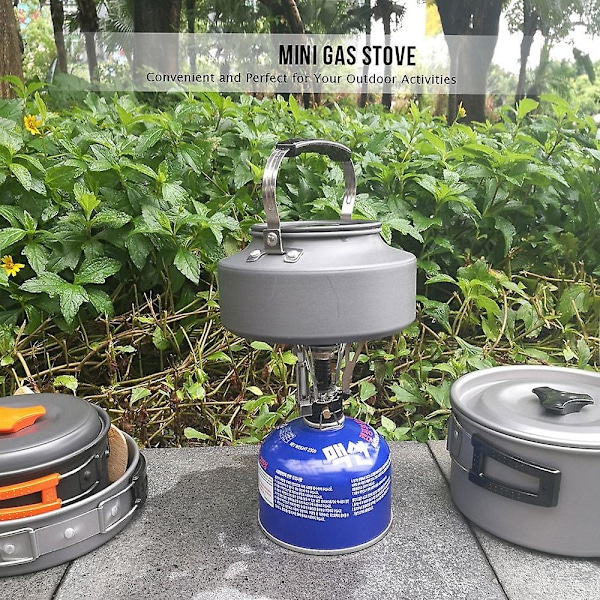 TOMSHOO Mini Gassbrenner for Ryggsekktur Camping Utendørs Matlaging Sammenleggbar Fottur Butan