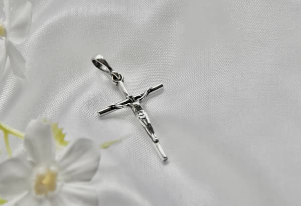 Solid Vedhæng Krucifiks Religiøs Halskæde Smykker Unisex Smykker