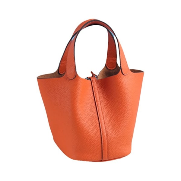100% Äkta Läder Dam Handväskor Designer Tote Väska Klassisk Mjuk Läder Hinkväska