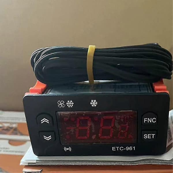 Etc-961 Termostat Temperaturkontroller Fuktighetskontroll Termometer Hygrometer Kjøling
