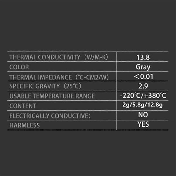TF8 2G CPU GPU Køleplade Køler Radiator Blæser Termisk Fedt Komposit Fedt Silica 13.8W/M.K