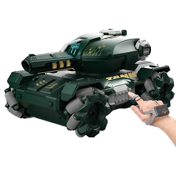 Gestkontrollert RC Tank Fjernkontroll Bil Leketøy Voksen Tenåring Bursdagsgave Gest og Håndtak - 3xBatteri