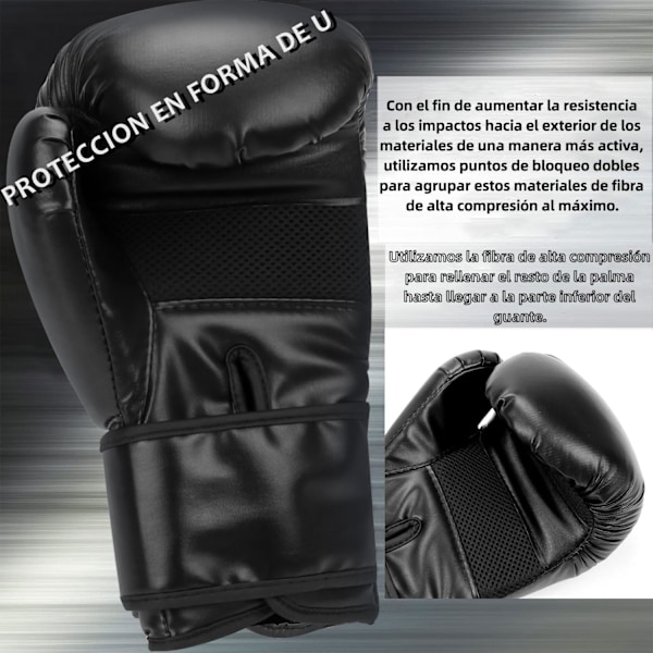 Boksehansker for menn og kvinner, boksehansker, boksehansker for voksne for Mixed Martial Arts, Muay Thai, tung sekketrening, kickboksing, 12 oz