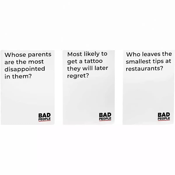 BAD PEOPLE Paha Peli Englanninkielinen Korttipeli Perheen Juhla Lautapeli
