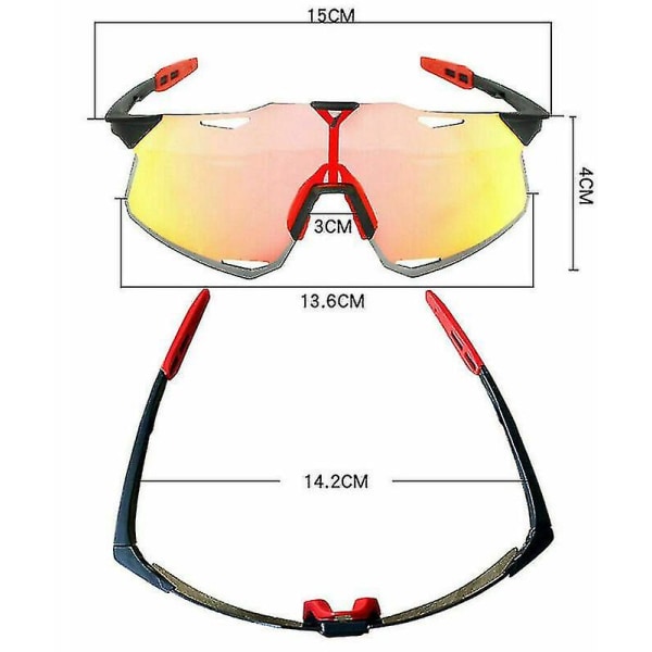 100 % hyperpolariserade cykelglasögon Cykelglasögon Körsolglasögon Uv400 Yellow