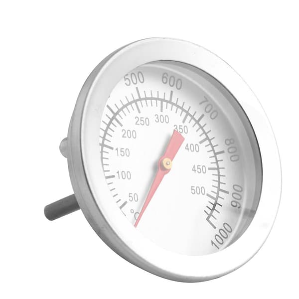 Grilltermometer i rustfritt stål for grill, røyker og BBQ, temperaturmåler 50-500