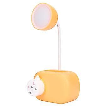 Bärbar Justerbar Skrivbordslampa - Orange för Kontor och Sovrum
