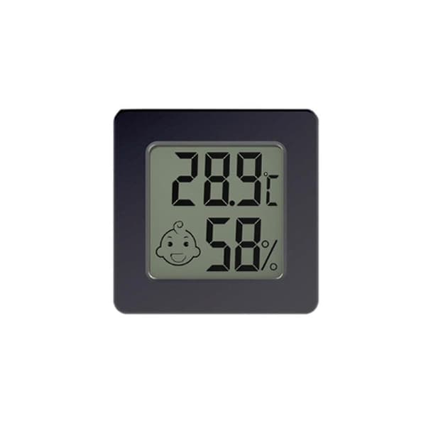 Mini LCD Digital Termometer Hygrometer Temperaturmätare Fuktighetssensor Knappset med Batteri B