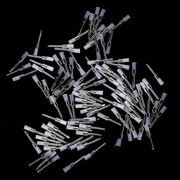 100 st/förpackning Dental Polering Polerare Prophy Kopp Borste Borstar Nylon Lås Platt