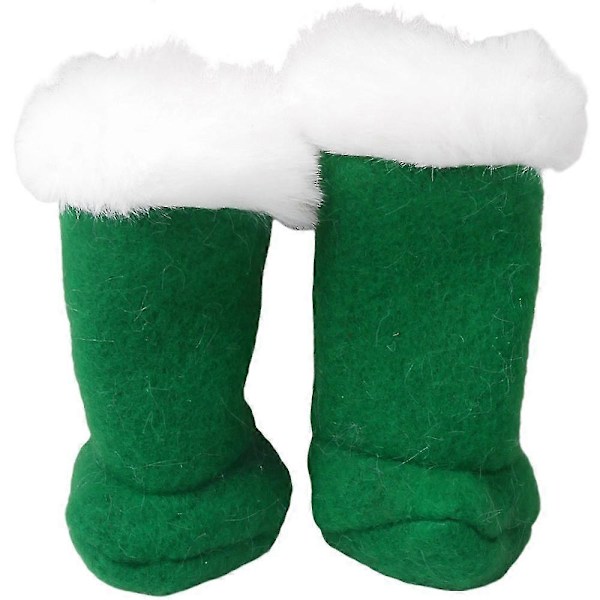 Tonttu-nukke Joulukoriste Lapsille Lahja Yllätys Pehmolelu Jouluporo Tontut Vaaleanpunainen Punainen Värit_ai Green boots