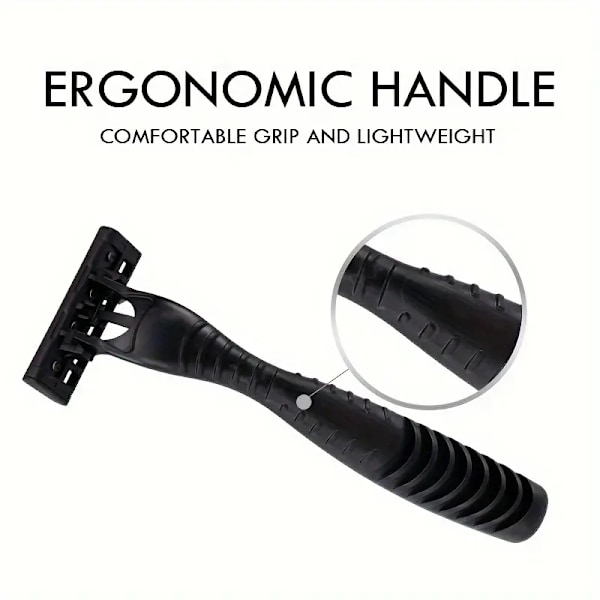 Hållbart manuellt rakhyvelset med 6 blad - 1 ergonomiskt handtag, 6 refillblad, hårtrimning › ansiktsrakning, säkerhetsskydd ingår