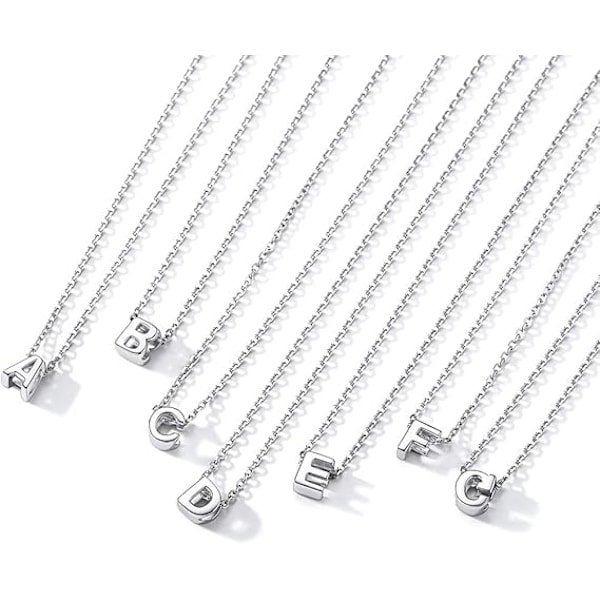 Initial AZ Bokstav Halsband Kvinnor/Guldpläterat Bokstavs Namn Smycke 16+2 Tum Förlängare