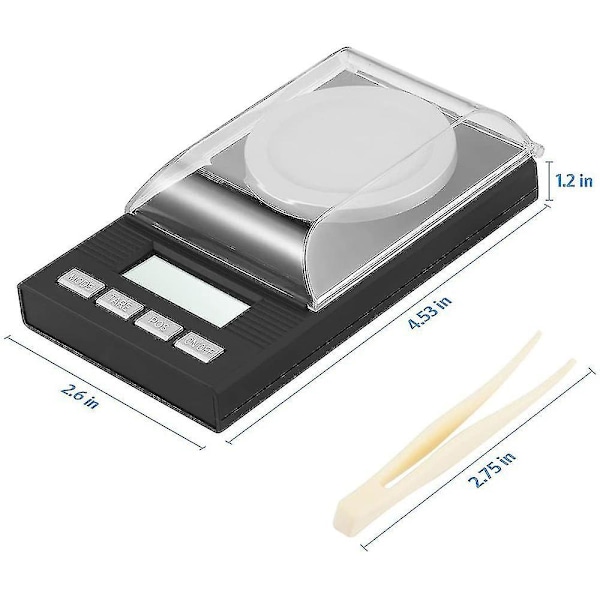 Digital Milligram Lommevekt 0.001gx50g, Elektronisk Vekt