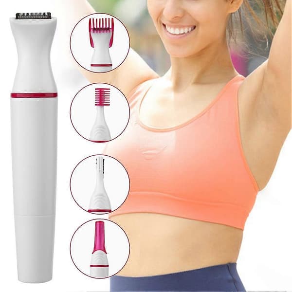 Multifunktionel Elektrisk Epilator 5 i 1 Elektrisk Trådløs Hårfjerner til Ben Armhuler