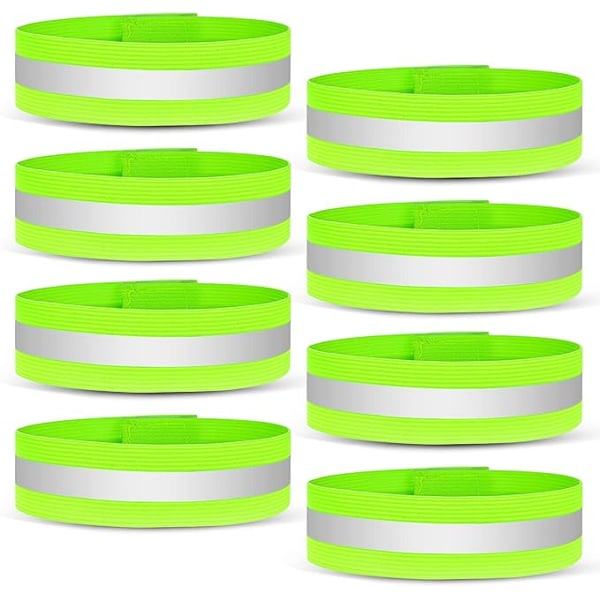 Refleksbånd, godt synlige armbånd, håndledds-/ankelstropper, reflekssele, løping, sykling, neontape for voksne og barn