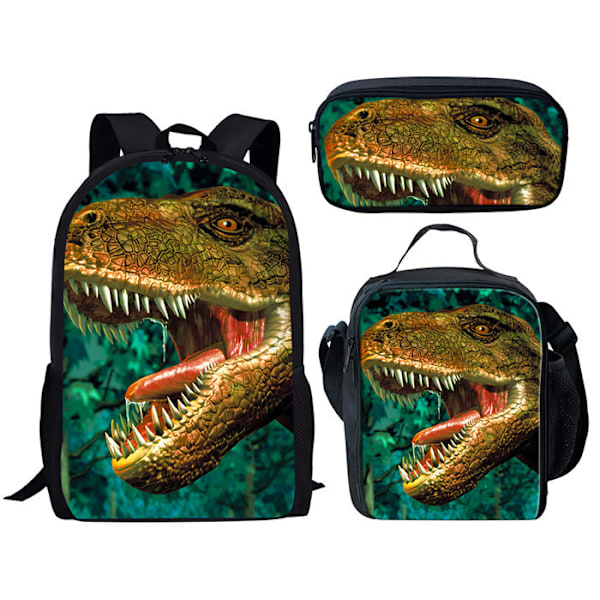 Jurassic World Ryggsäck Dinosaurie Skolväska Barnmatväska