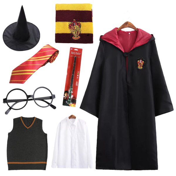 Harry Potter 8ps Set Magic Wizard Fancy Dress Cape Cloak  XXL  Gryffindor Gryffindor XXL