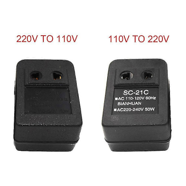 AC 220V - 110V / 110V - 220V AC Jännitemuunnin 20W Adapteri Matkamuuntaja Säädin