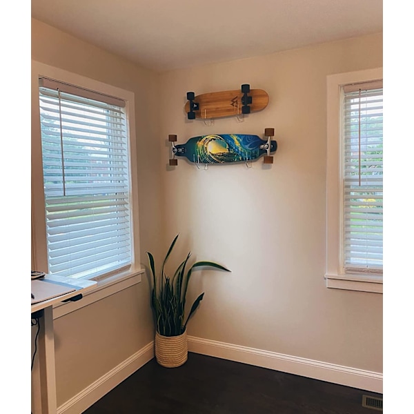 Wanlian vægmonteret skateboard display stand skateboard display stand tøjbøjle skateboard vægbeslag 1 par