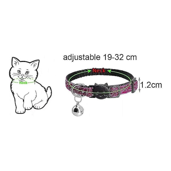 Katt Halsband, Kostym Valp Kanin Katt Justerbart Säkerhetsspänne Kattunge Halsband Katt