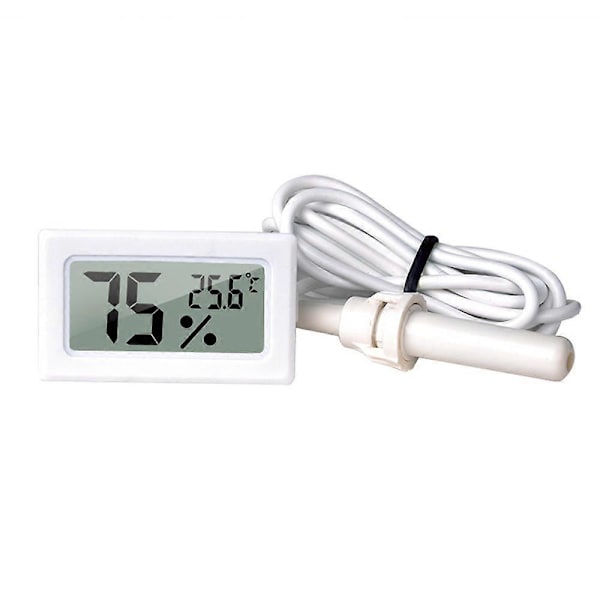 TPM-10 FY-10 LED Digital Termometer Temperatur Sensor Mätare Detektor Testare 5V 12V för Bil Inomhus Babybadkar Inkubator FY-12 White 1M