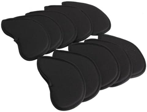 10 stk. Golf Head Covers Køller Irons Putter Head Protector Sæt Neopren Sort