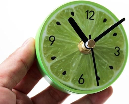 Jääkaappimagneetti Seinäkello Pyöreä Lime-kuvio