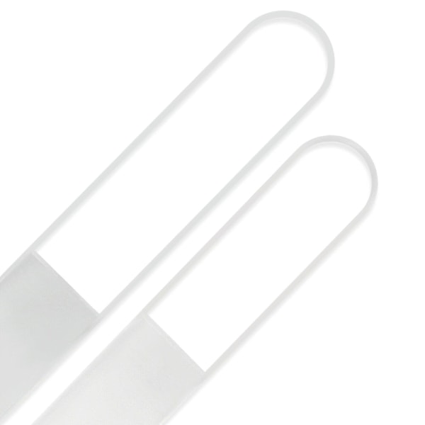 Sæt med 2 klare glas neglefile, håndlavet af tjekkisk hærdet T-MS glas
