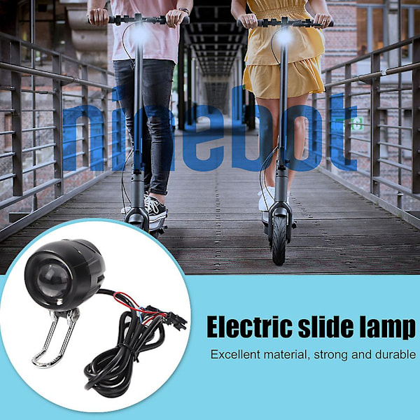 2 I 1 Elektrisk Scooter Horn Forlygte Motorcykel Frontlys Lampe Til Kugoo M4