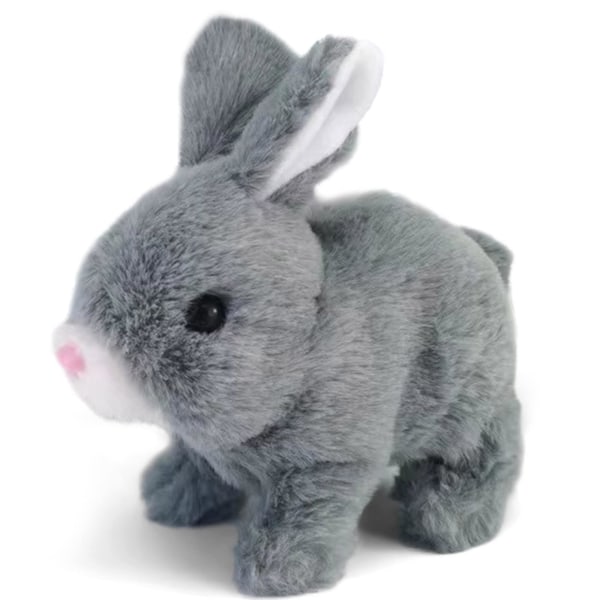 Kids Baby Easter Electronic Interactive Toy Jumping, vrikke ører, mund Moving Bunny Toys Gaver Grey