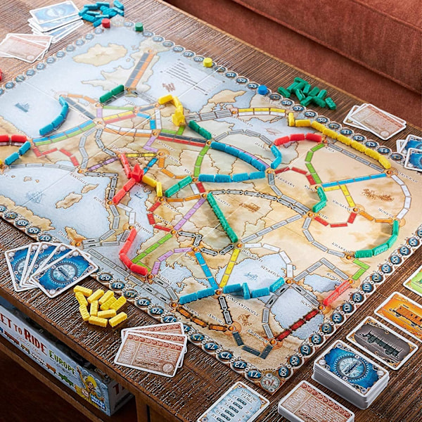 Europæiske Brætspil Billetter | Familiespil Ticket To Ride Legetøj Til Børn, 6 År & Derover