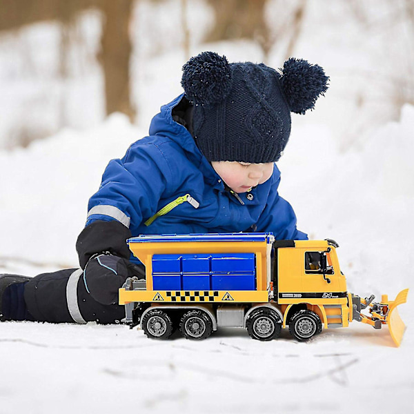 Friktionsdriven snöplog lastbil konstruktionsleksak, tröghetsreparationsbilsleksak, ingenjörsfordon