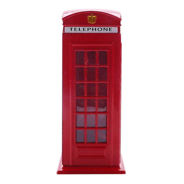 Metal Rød Britisk Engelsk London Telefonboks Pengeboks Opsparingsgryde Sparegris Rød Telefon Boo