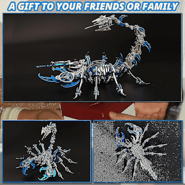 454 delar Scorpion 3D metallmodellkit