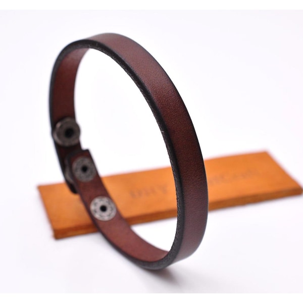 Läderarmband Manschett Armband unisex brun