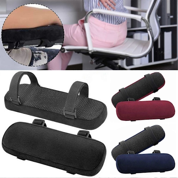 Ergonomiska Armstödskuddar i Memory Foam för Kontorsstol 2st Mjuka Bekväma Stolsarmbågsstöd