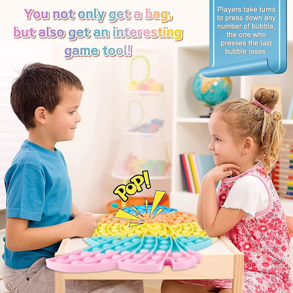 Heytea Jumbo Stor Stor Ekstra Stor Mega Pop Gave Sensorisk sin Bubble Push It Fidget Leke, Gigantisk Største Ekstra Overdimensjonert Pops Popper Angst Stress Relief