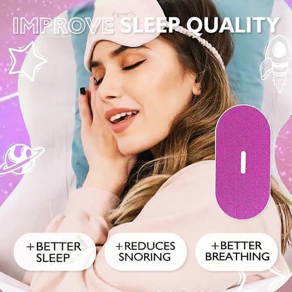 Muntejp för sömn, allergivänlig muntejp mot snarkning, muntejp mot snarkning för mindre munandning, snarkningslindring 3 Pack - 90pcs