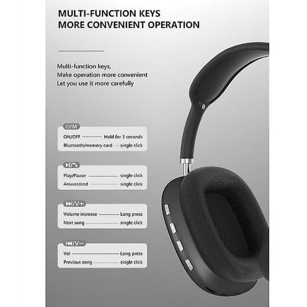 P9 Bluetooth Headset Hörlurar Mobiltelefon Trådlöst Bas Gaming Headset