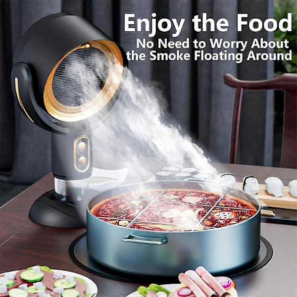 Puff Chill -savutuuletin, savutuuletin tupakointiin, savunpoistotuuletin Usb charging GOLD
