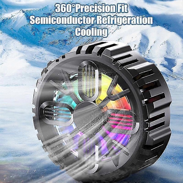 Mobiltelefon Radiator Kjølevifte Magnetisk RGB Lys Mini Vifte