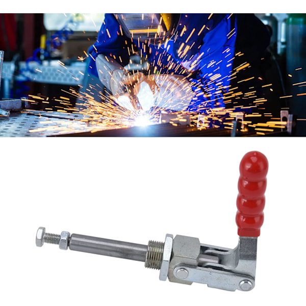 Plunger Slagklemme, GH-36224-M 318 kg Holdekapasitet Skyv Trekk Vippeklemme 180° Håndtak Åpnes for Utstyrsinstallasjon