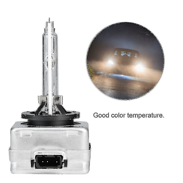 2 stk. D3s 6000k 35w Xenonlampe med jernbrakett for Hid, lang levetid, ultra lysstyrke - YUHAO