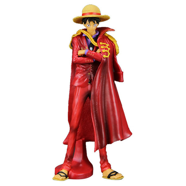 One Piece Luffy 20-årsjubileum Action Figur Röd mantel PVC